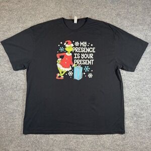 Dr Seuss The Grinch Christmas‎ Black Graphic Tee Cotton Mens 4XL
